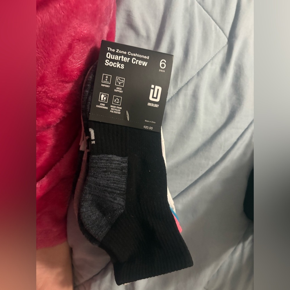 Ideology Athletic Black and Gray Crew Socks